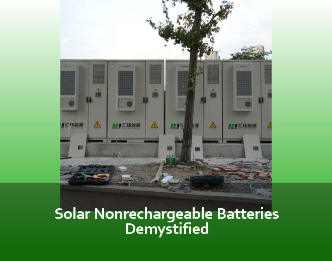 Solar Nonrechargeable Batteries Demystified